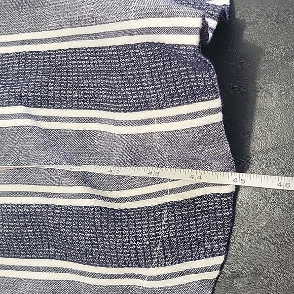 The Odells Anthropologie Women's NWT striped grey blue dress Size S boho summer - Picture 9 of 9
